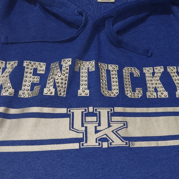 VICTORIA'S SECRET PINK KENTUCKY WILDCATS HOODIE SIZE LARGE BLING PULLOVER - Picture 9 of 12